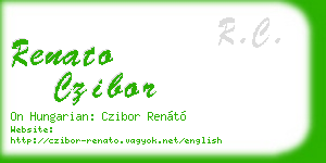 renato czibor business card